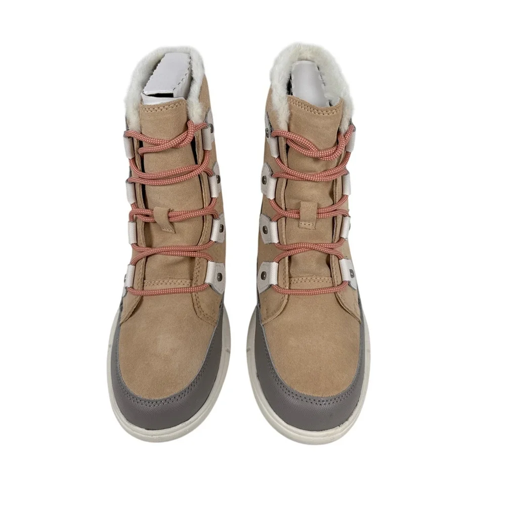 Sorel Explorer II Joan Winter Boots Womens 7 Waterproof Suede Insulated Sand